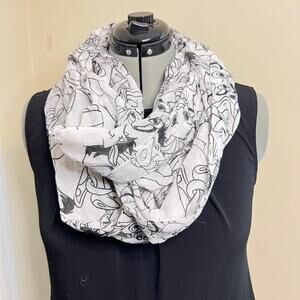 Disney x Loungefly The Lion King Infinity Scarf Black and White Lightweight